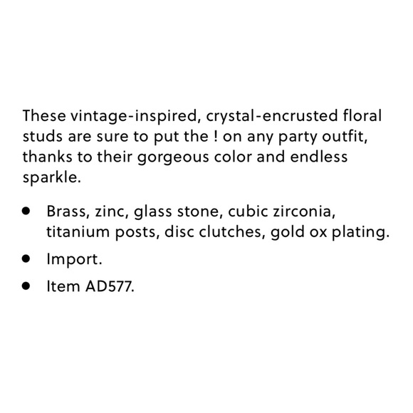 J. Crew Pave Daisy Stud Earrings Blue - Picture 6 of 6